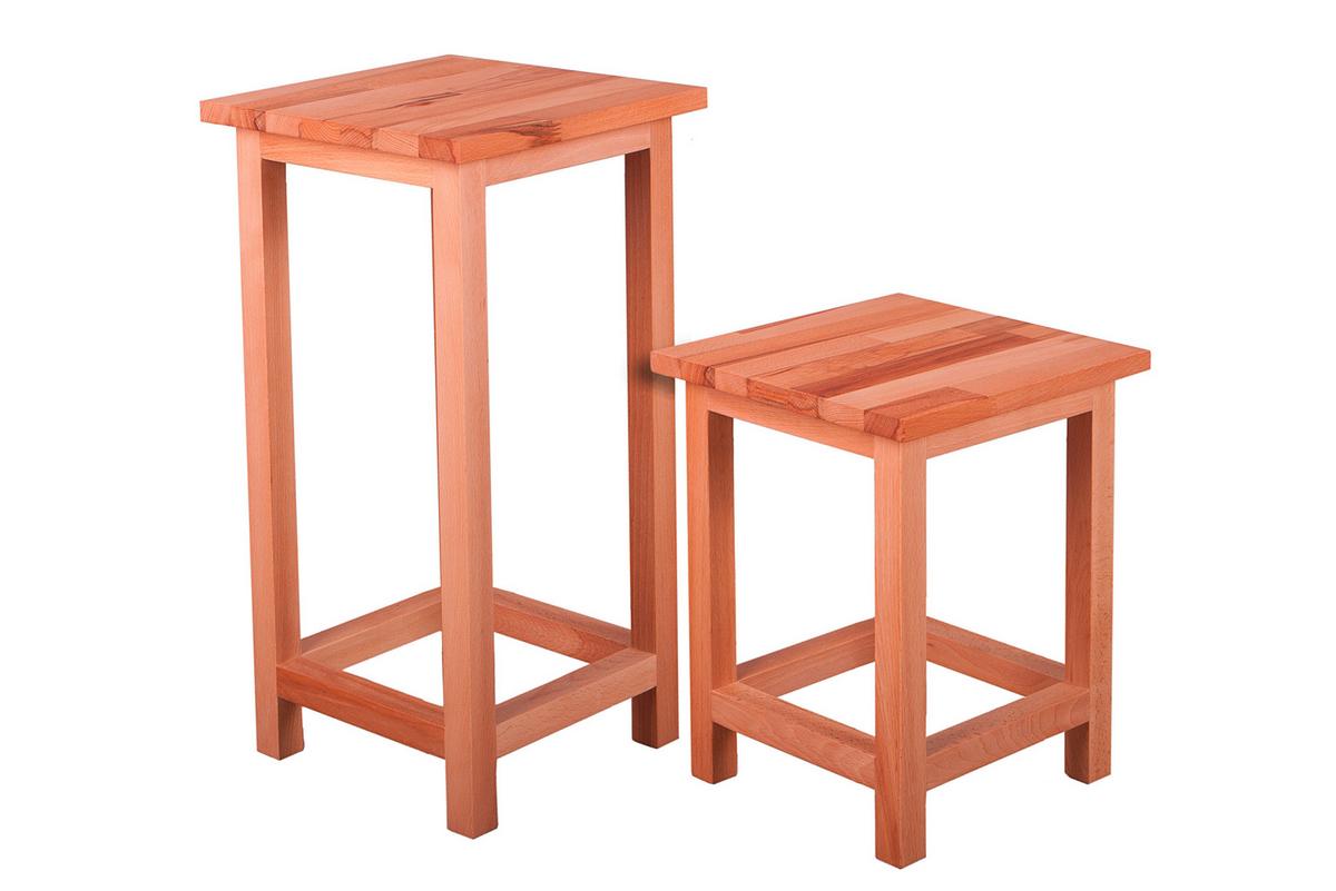 Gartenhocker Marco Echtholz Kernbuche Wetterfest - Kernbuche, Basics, Holz (30/60/30cm) - Gardenson