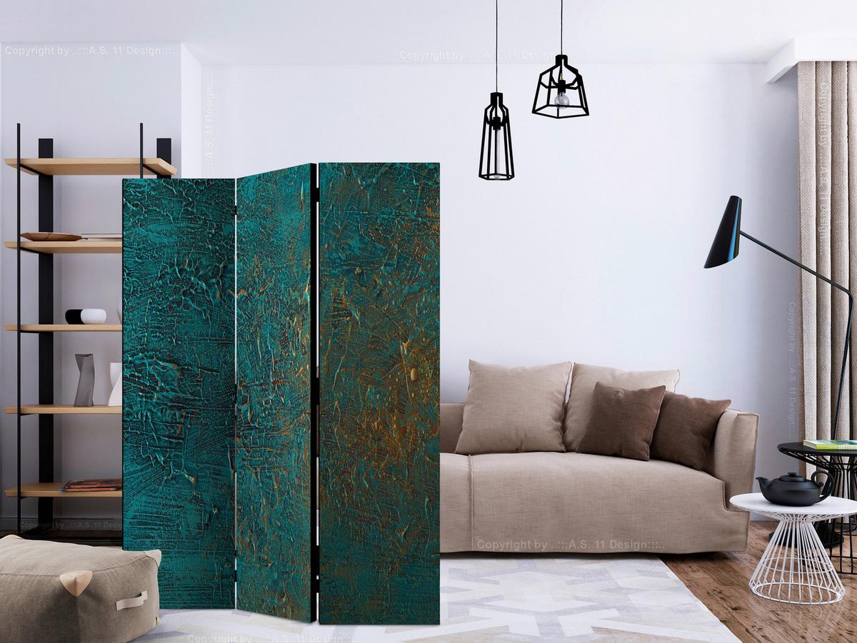 Paravent Pastellgrün B: 135 cm - Pastellgrün, Basics, Holz/Textil (135/172/3cm) - artgeist