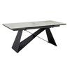 Esstisch Weiß L: 180 cm - Schwarz/Weiß, Design, Keramik/Metall (180/95/78cm) - MID.YOU