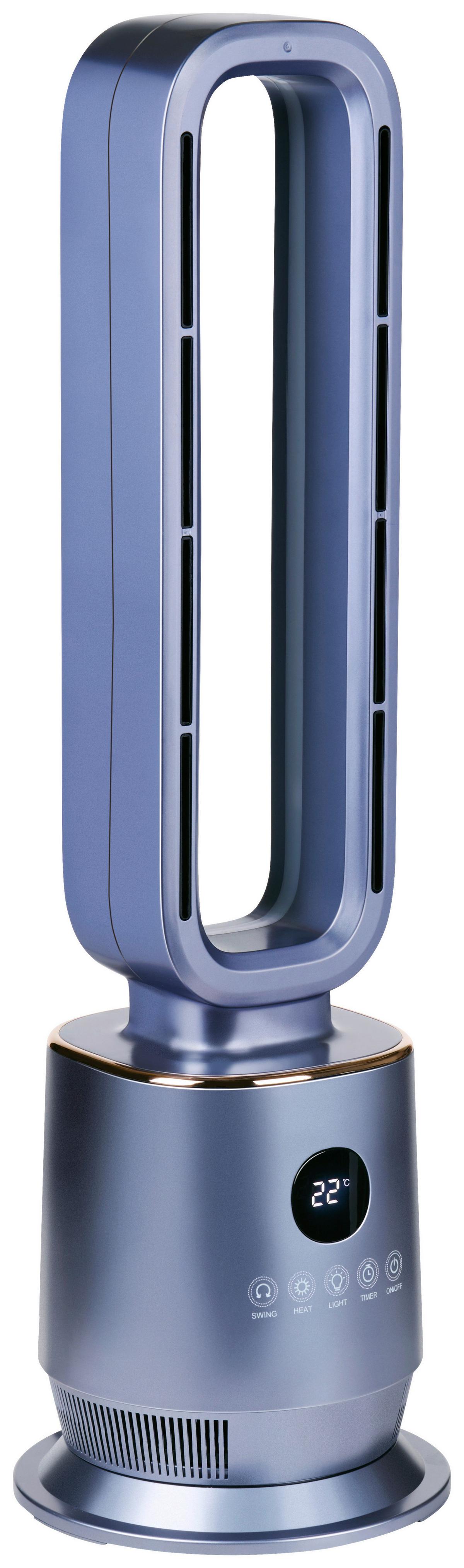 Heizlüfter Heater Bladeless Ptc 2000w - Grau, MODERN, Kunststoff (85.5/27.5/28cm)