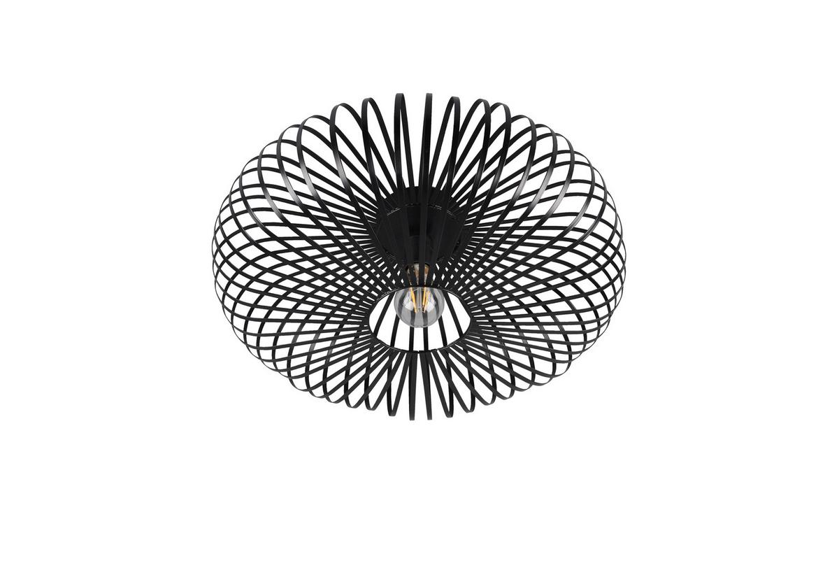 Deckenleuchte Johann Ø 50 Cm 1-Flammig Mit Metallschirm - Schwarz, Design, Metall (50/18cm) - Trio Leuchten