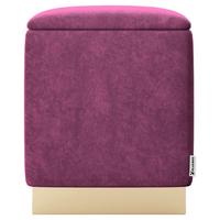 Hocker Betty - Lila/Goldfarben, LIFESTYLE, Textil (37/44/37cm) - Playboy