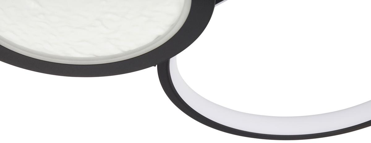 Led-deckenleuchte, 4000k Rund - Schwarz, MODERN, Kunststoff/Metall (86/32/4,5cm)