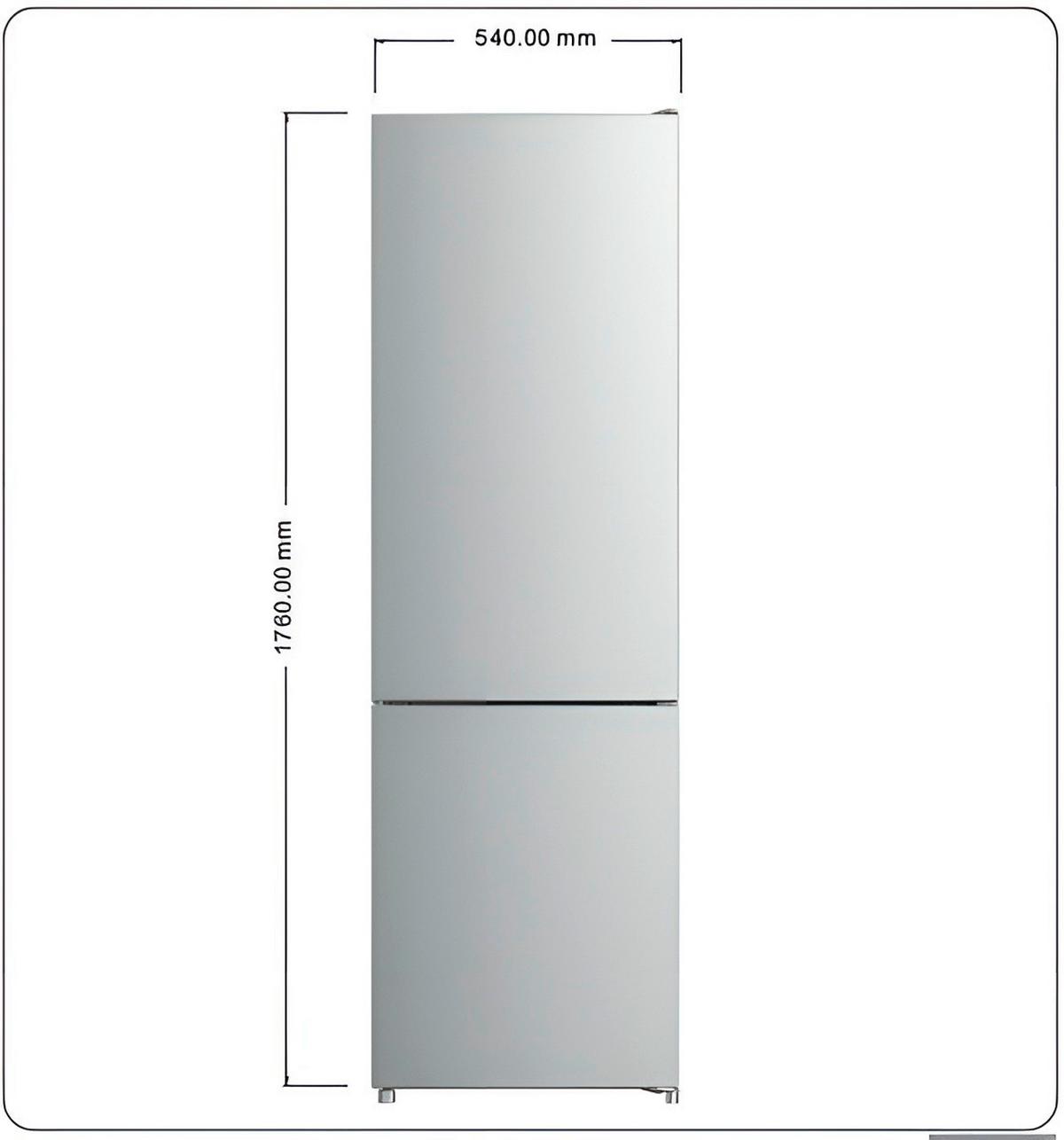 Kühl-gefrier-kombination Gotland Edelstahlfarben 187 L - Edelstahlfarben, Basics, Glas/Kunststoff (54/176/55cm) - Respekta