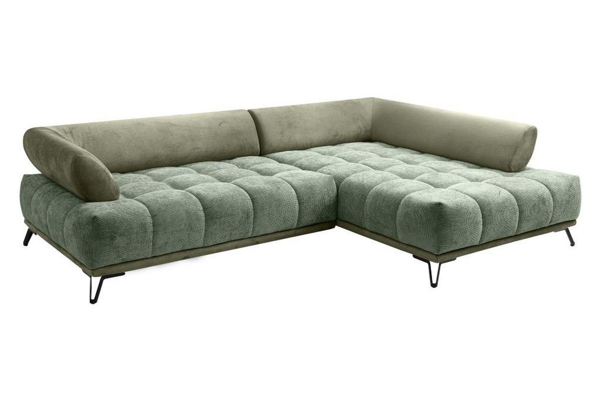 LARGO, pravá, zelená, potřeba šířky dveří 90 cm - černá/zelená, Moderní, kov/textil (262/184cm)