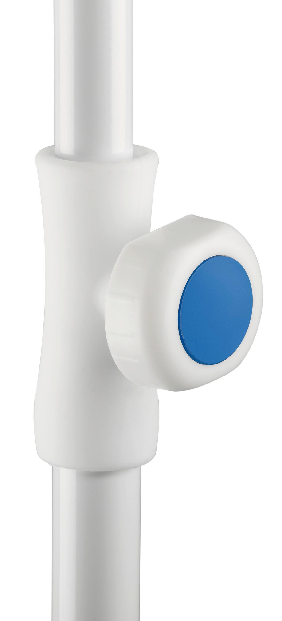 Sonnenschirm Ibiza 200x215x200cm Anthrazit - Anthrazit/Weiß, Basics, Textil/Metall (200/215/200cm) - Schneider