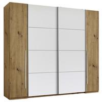 Šatníková skriňa JOKER - biela/farba duba, Konventionell, kov/kompozitné drevo (267/226/61cm) - Mömax