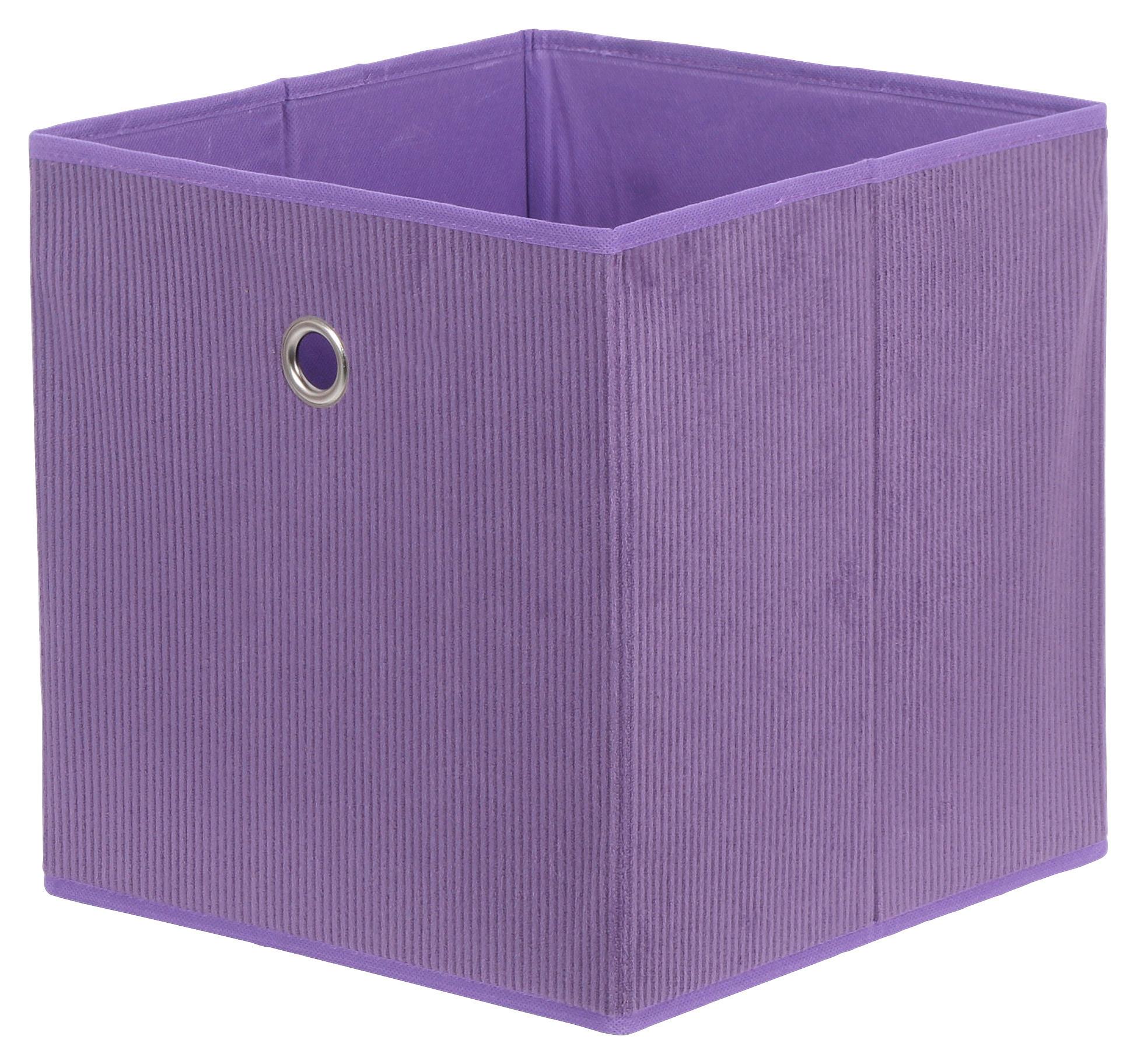 Faltbox Cubi New - Lila, MODERN, Papier/Textil (30/30/30cm)
