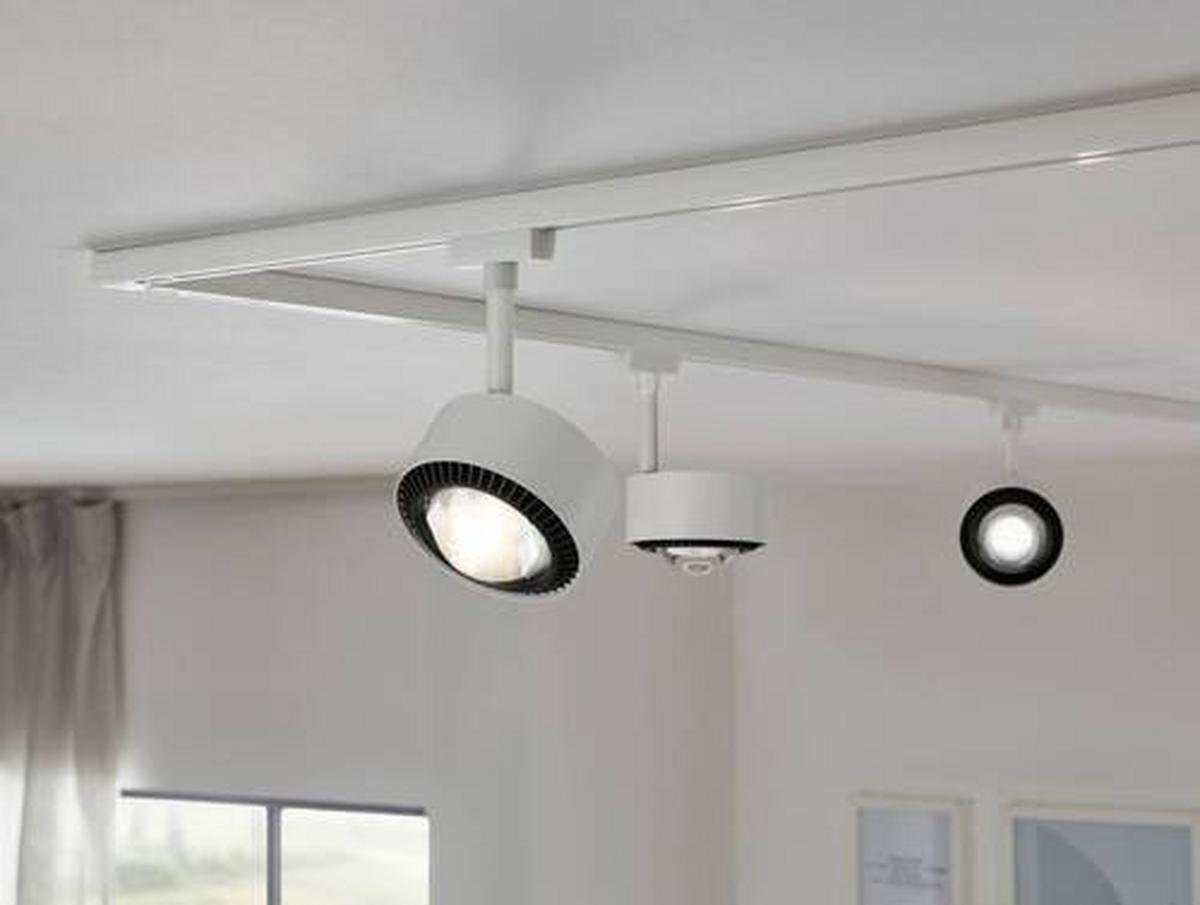 Schienensystem Strahler 95395 in Schwarz/Weiß, Rund - Schwarz/Weiß, Basics, Metall (9,8cm) - Paulmann