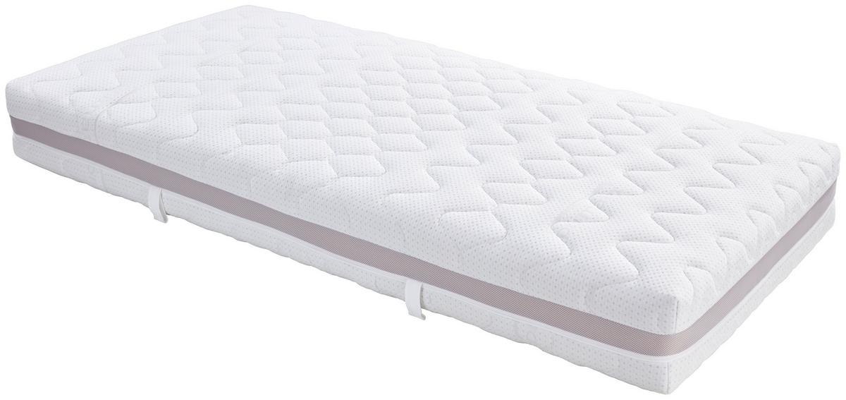 Taschenfederkernmatratze Visco Dream 90x200 cm H3 H: 22 cm - Weiß, KONVENTIONELL, Textil (90/200cm) - Livetastic