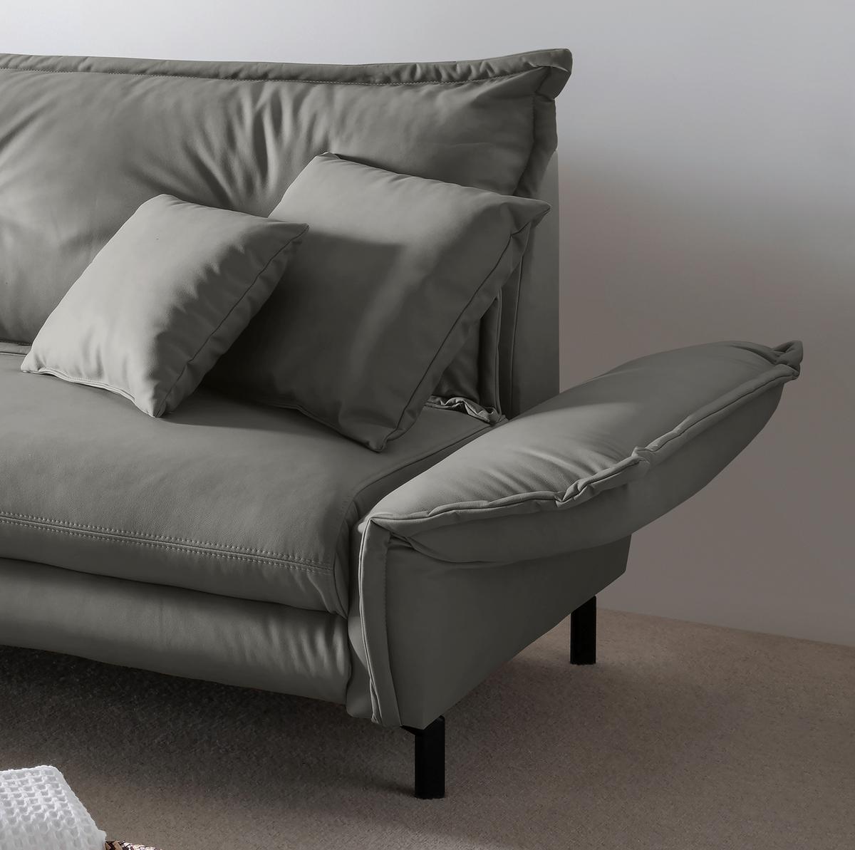 Ecksofa Lava Grau S: 180x255cm - Schwarz/Grau, MODERN, Textil (180/255cm) - Livetastic