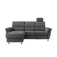 Ecksofa mit Bettkasten Parole Anthrazit Chenille - Chromfarben/Anthrazit, MODERN, Textil (165/231cm) - Livetastic