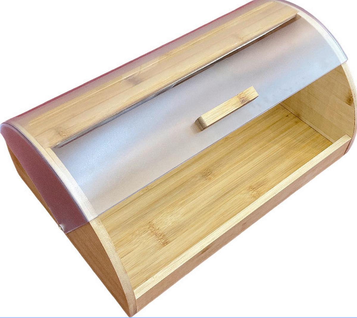 Brotkasten Didi - Transparent/Naturfarben, KONVENTIONELL, Holz/Kunststoff (38/27/16cm) - James Wood