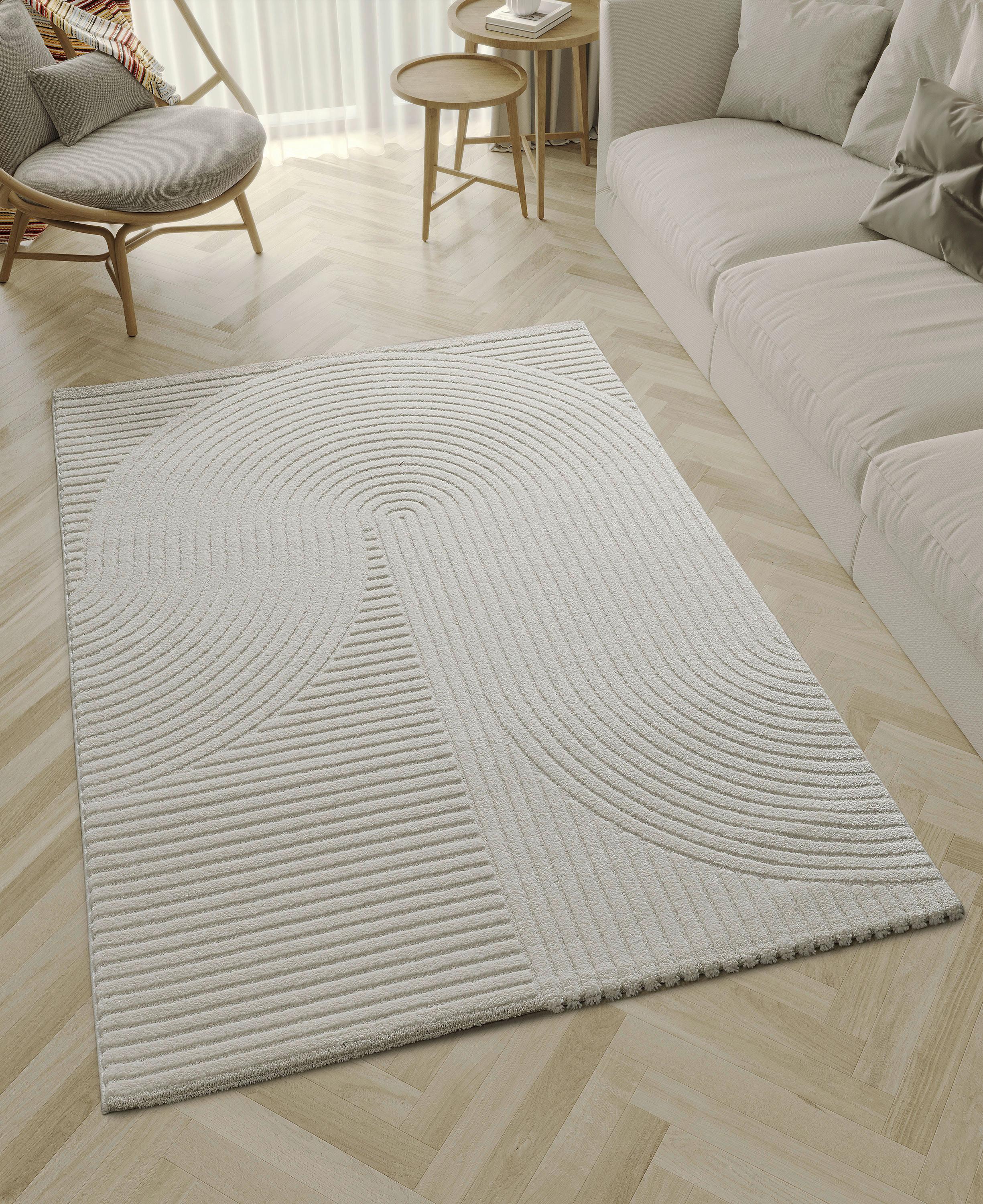 Webteppich Elio - Beige/Creme, KONVENTIONELL, Textil (160/230cm)