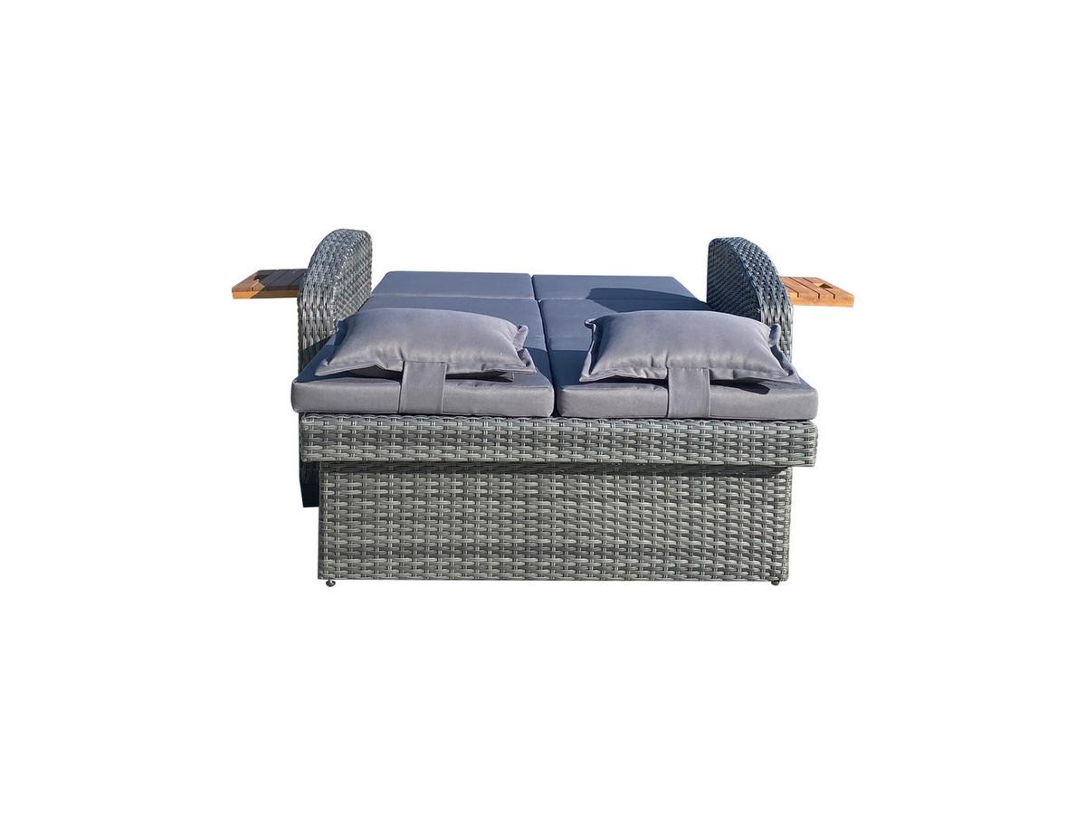 Loungegarnitur Bari - Dunkelgrau/Anthrazit, Basics, Holz/Kunststoff (116/95/118cm) - Gardenson