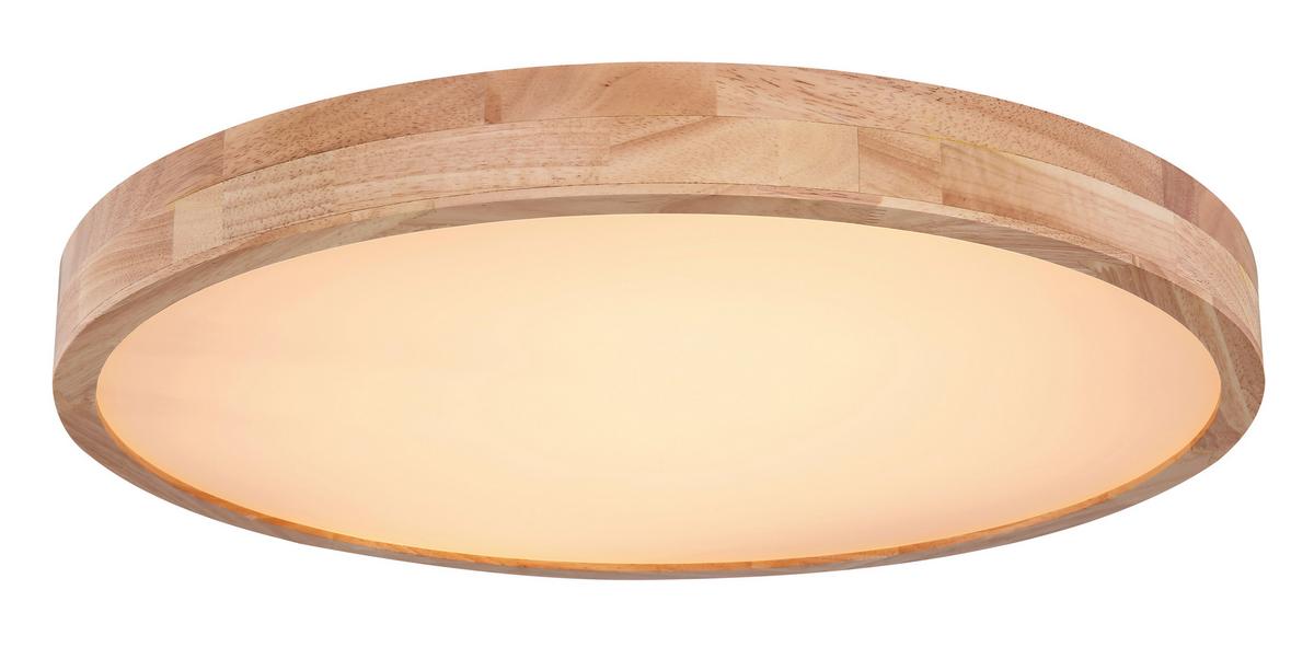 LED-Deckenleuchte Rainer Ø 60 cm mit Fernbedienung - Beige/Weiß, Basics, Kunststoff/Metall (60/10,5cm) - Globo