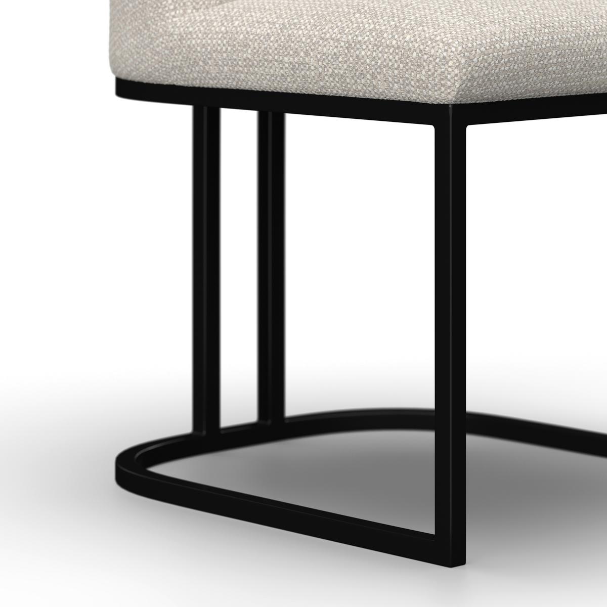 STOLIČKA LIARA - čierna/svetlosivá, Modern, kov/drevo (52/81,5/57cm) - Bessagi Home