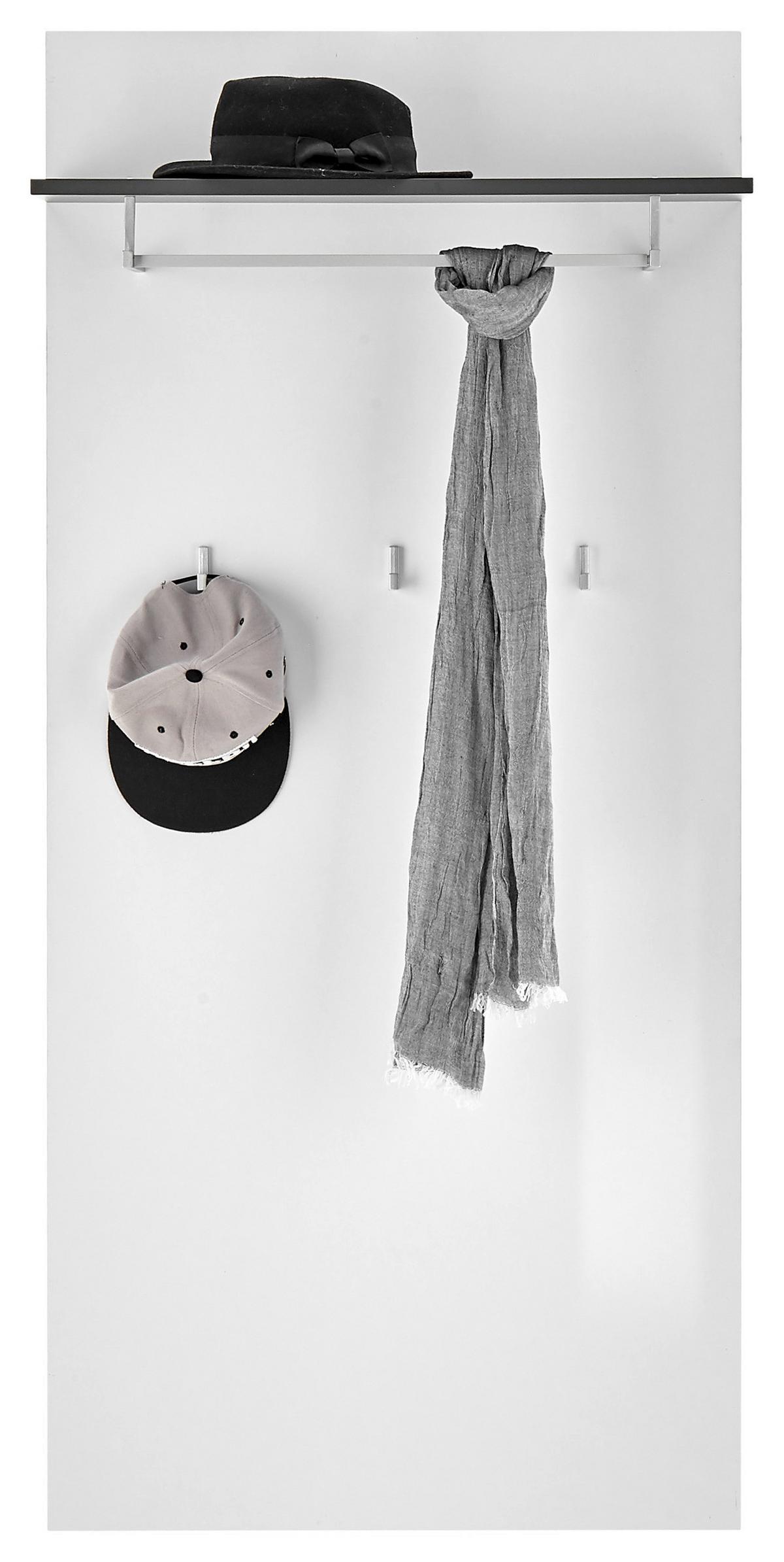 Wandpaneel Boston Weiß/Anthrazit - Anthrazit/Weiß, Design, Holzwerkstoff (70/151/27cm) - MID.YOU