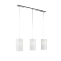 Hängeleuchte Thor H: 150 Cm 3-Flammig In Säulenform - Chromfarben/Weiß, Design, Textil/Metall (110/150cm) - Fischer & Honsel