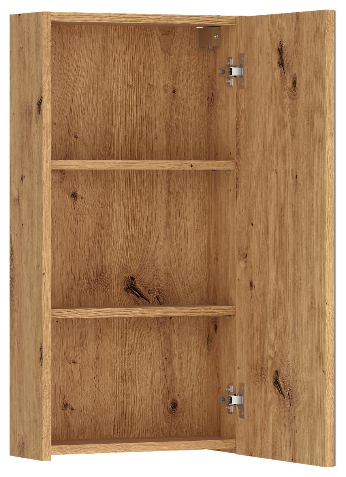 Spiegelschrank Ina Artisan Eiche Dekor, B: 35 Cm - Eiche Artisan, KONVENTIONELL, Glas/Holzwerkstoff (35/77/18cm)