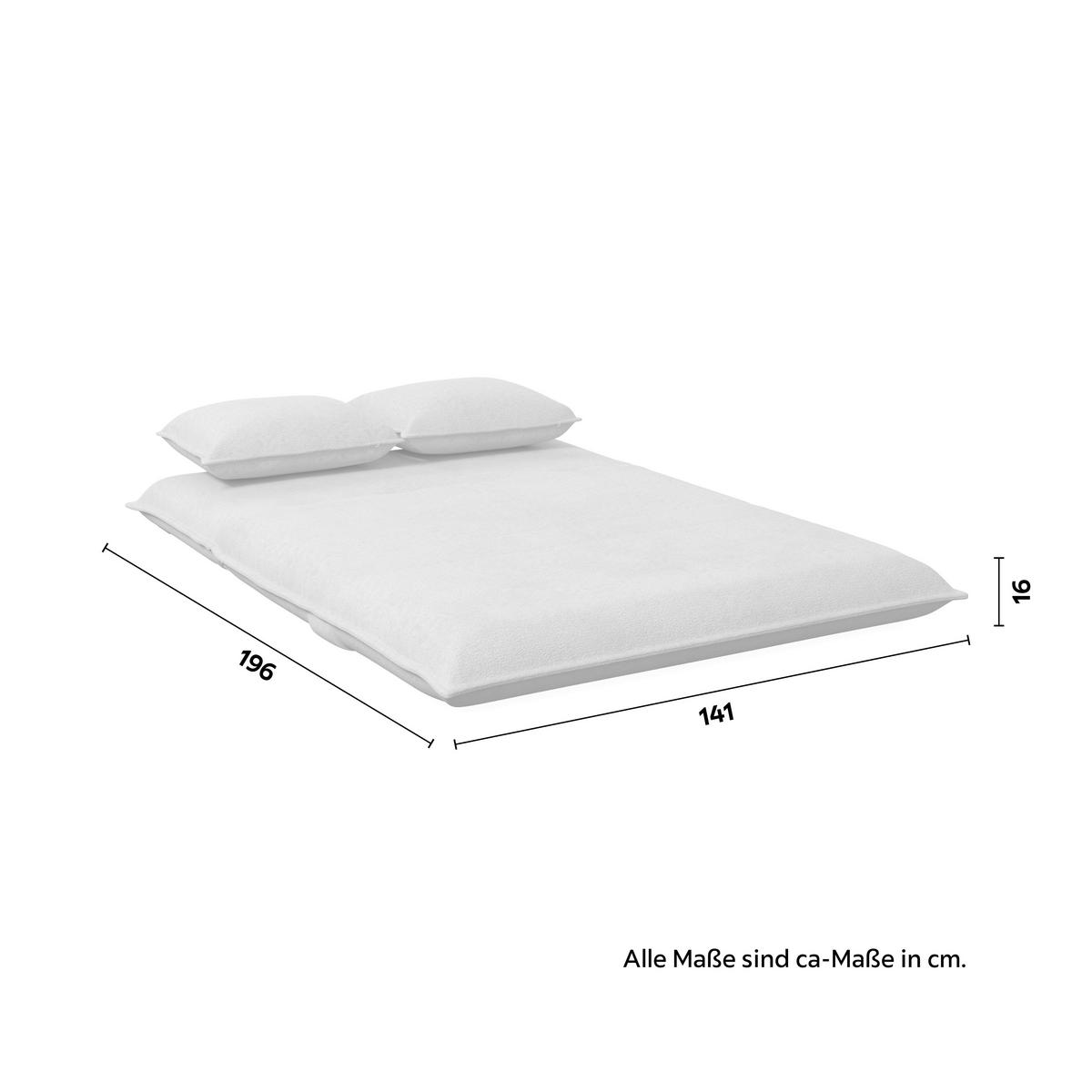 Rozkládací pohovka MACY, béžová, max. 240 kg - béžová, Moderní, kov/textil (141/68/87cm) - Bessagi Home