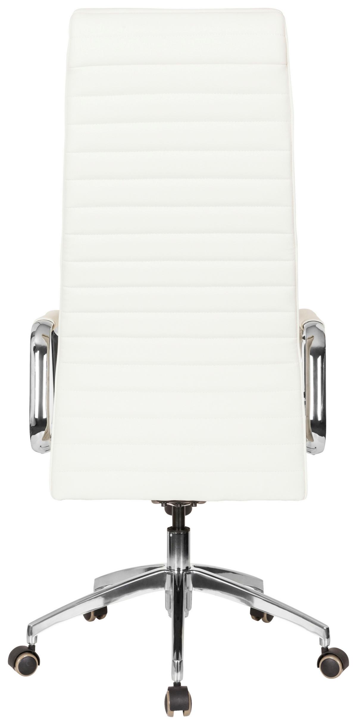 Chefsessel Aspera 20 Cremefarben - Silberfarben/Creme, MODERN, Leder/Kunststoff (59/139/50cm) - MID.YOU