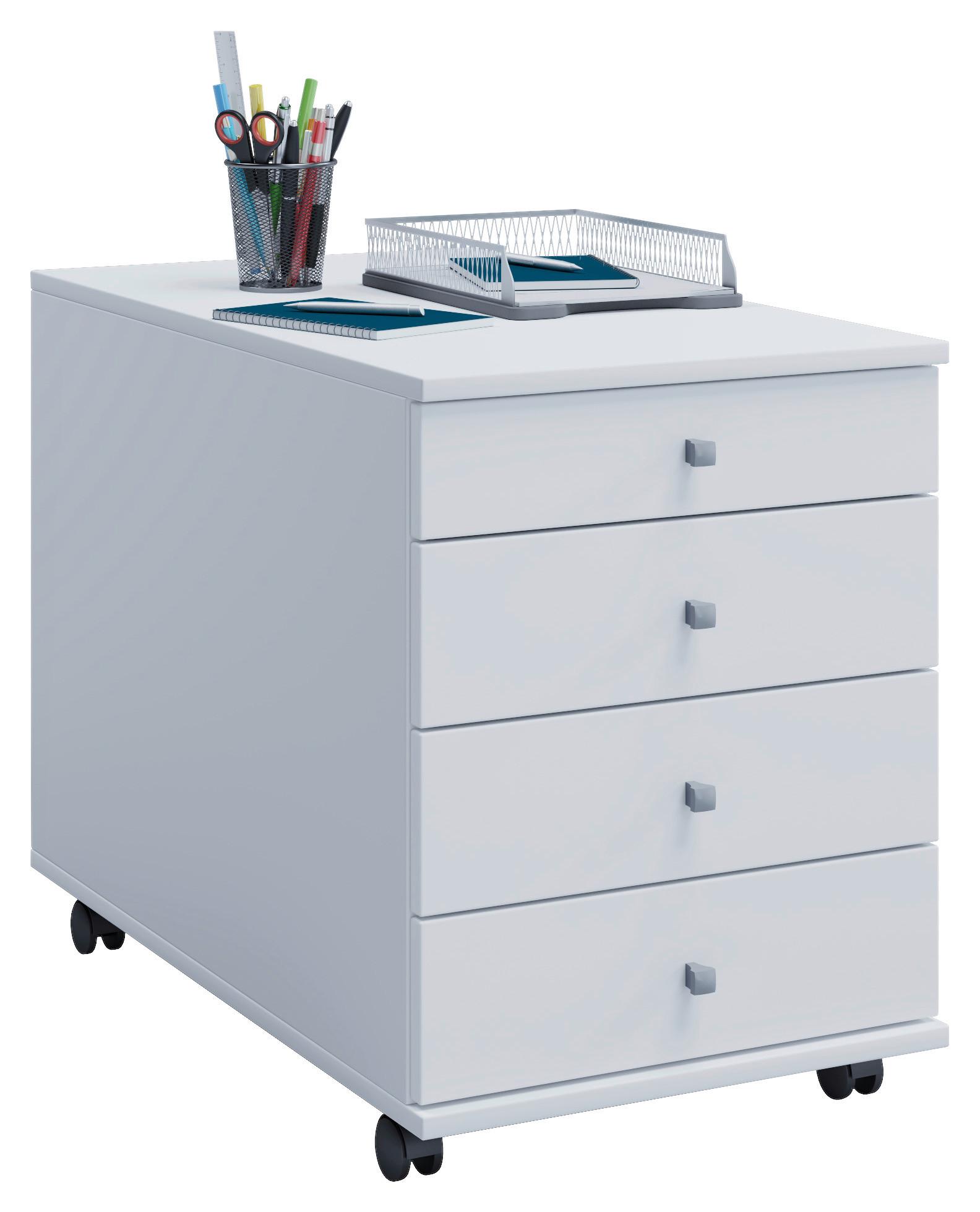 Rollcontainer Weiß Lona Maxi 42x57x80 cm