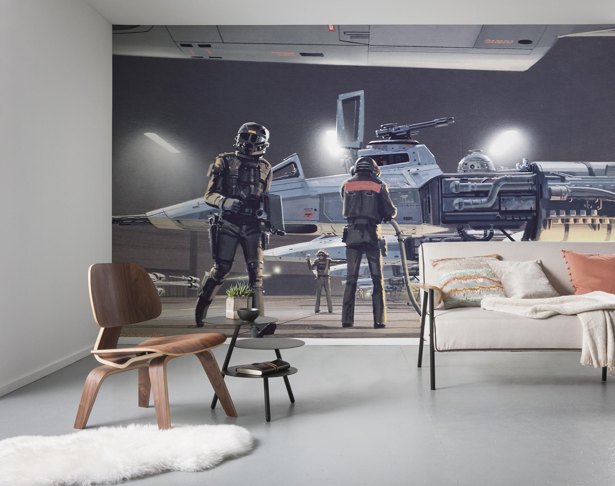 Fototapete Star Wars Yavin Hangar - Multicolor, Trend, Textil (500/250cm)