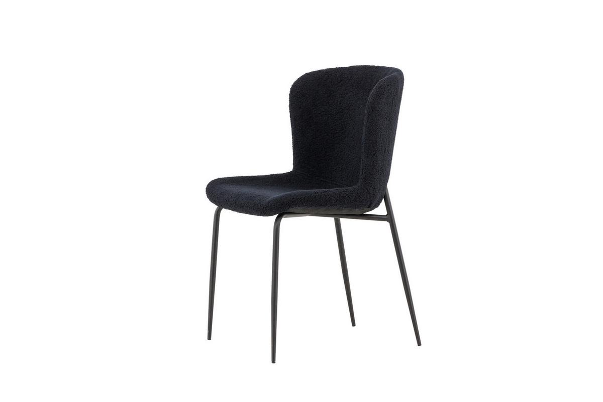 STUHL Modesto Schwarz B: 48 cm - Schwarz, MODERN, Textil/Metall (48/80/54cm) - Livetastic