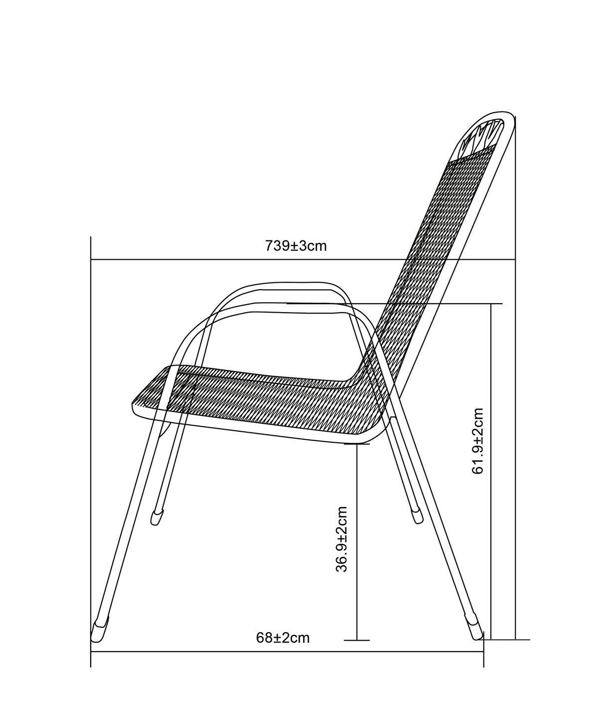 Gartensessel Toulouse New - Silberfarben, MODERN, Metall (43,5/97/68cm) - Beldano