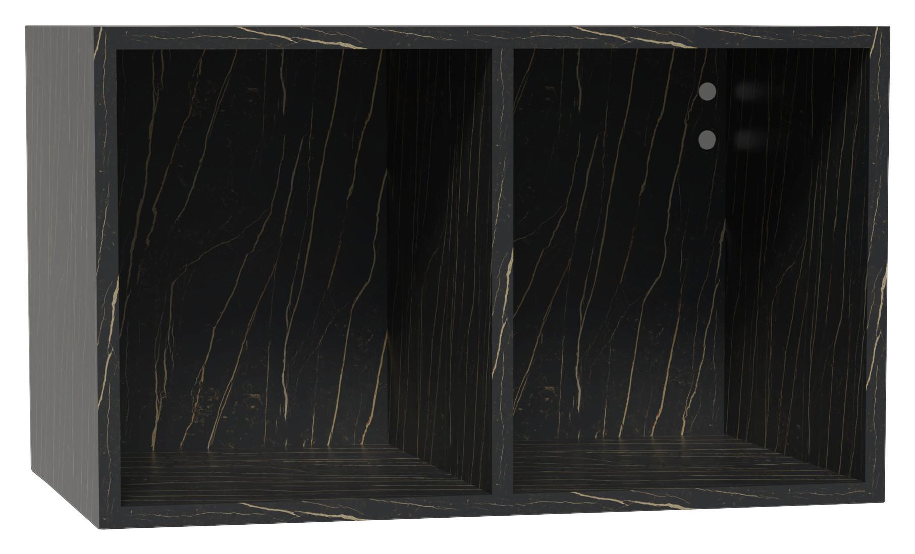 Wandregal Las Vegas Schwarz B: 60 cm - Schwarz, MODERN, Holzwerkstoff (60/36/37cm) - Vertico