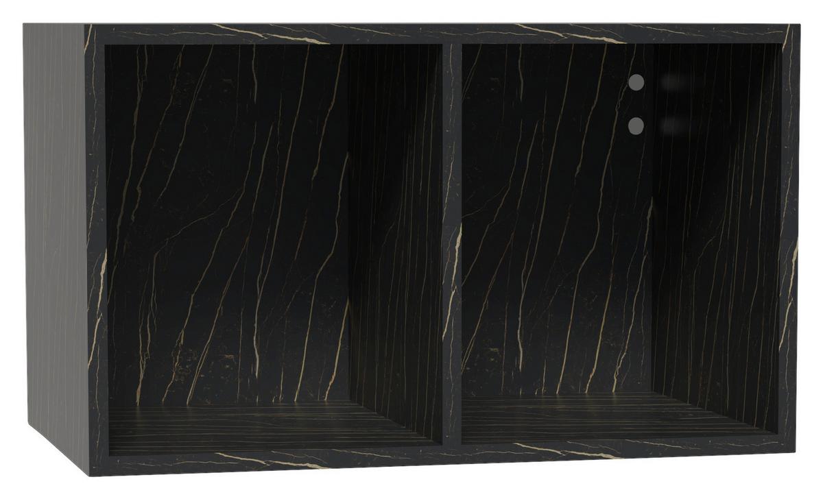 Wandregal Las Vegas Schwarz B: 60 cm - Schwarz, MODERN, Holzwerkstoff (60/36/37cm) - Vertico