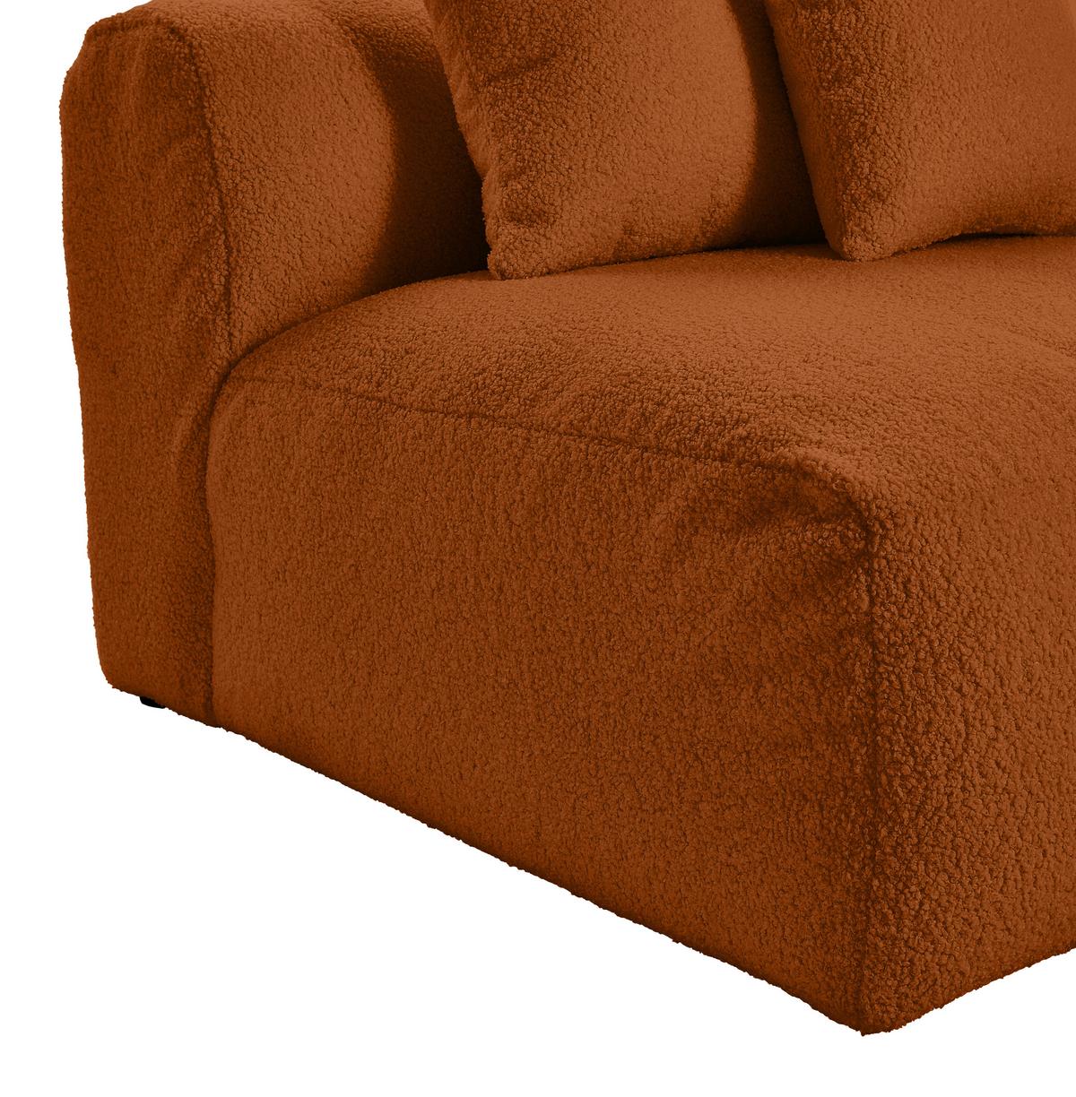 Modul Sofa Bloom 2er Sofa B: 100 Cm Rostfarben - Rostfarben, Trend, Textil (100/70/122cm) - Livetastic