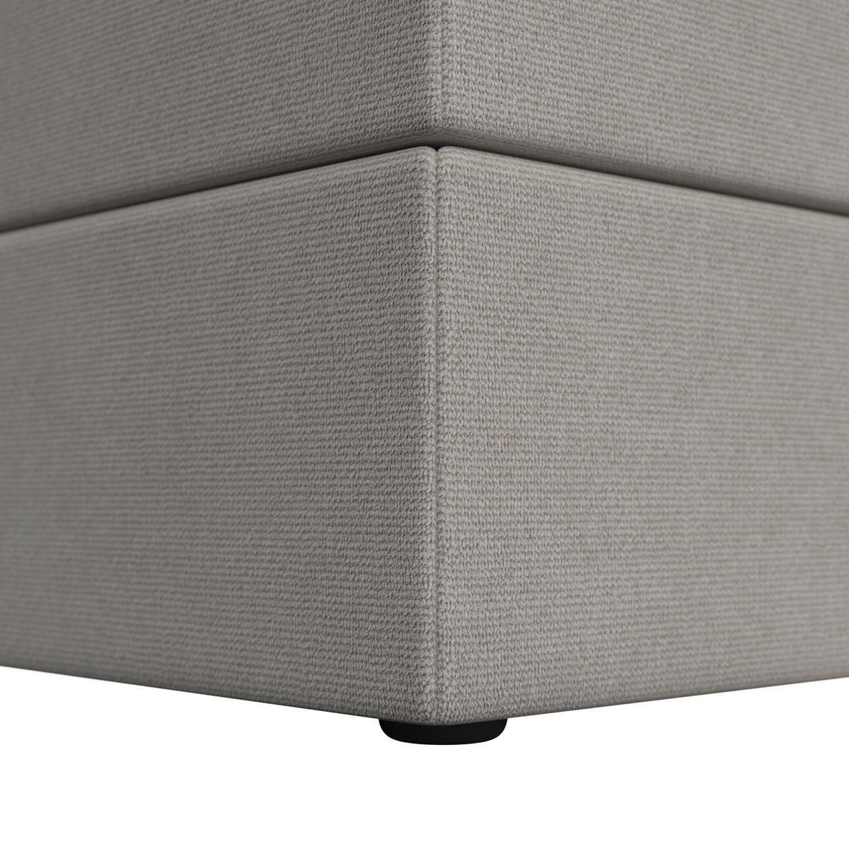 Boxspringová postel ACE 120x200, světle šedá - černá/světle šedá, Moderní, dřevo/textil (120/200cm) - Bessagi Home