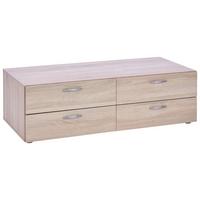 Schubladenboxe Basic Sonoma Eiche Dekor 4 Laden - Sonoma Eiche, KONVENTIONELL, Holzwerkstoff (110,7/35/51,9cm)