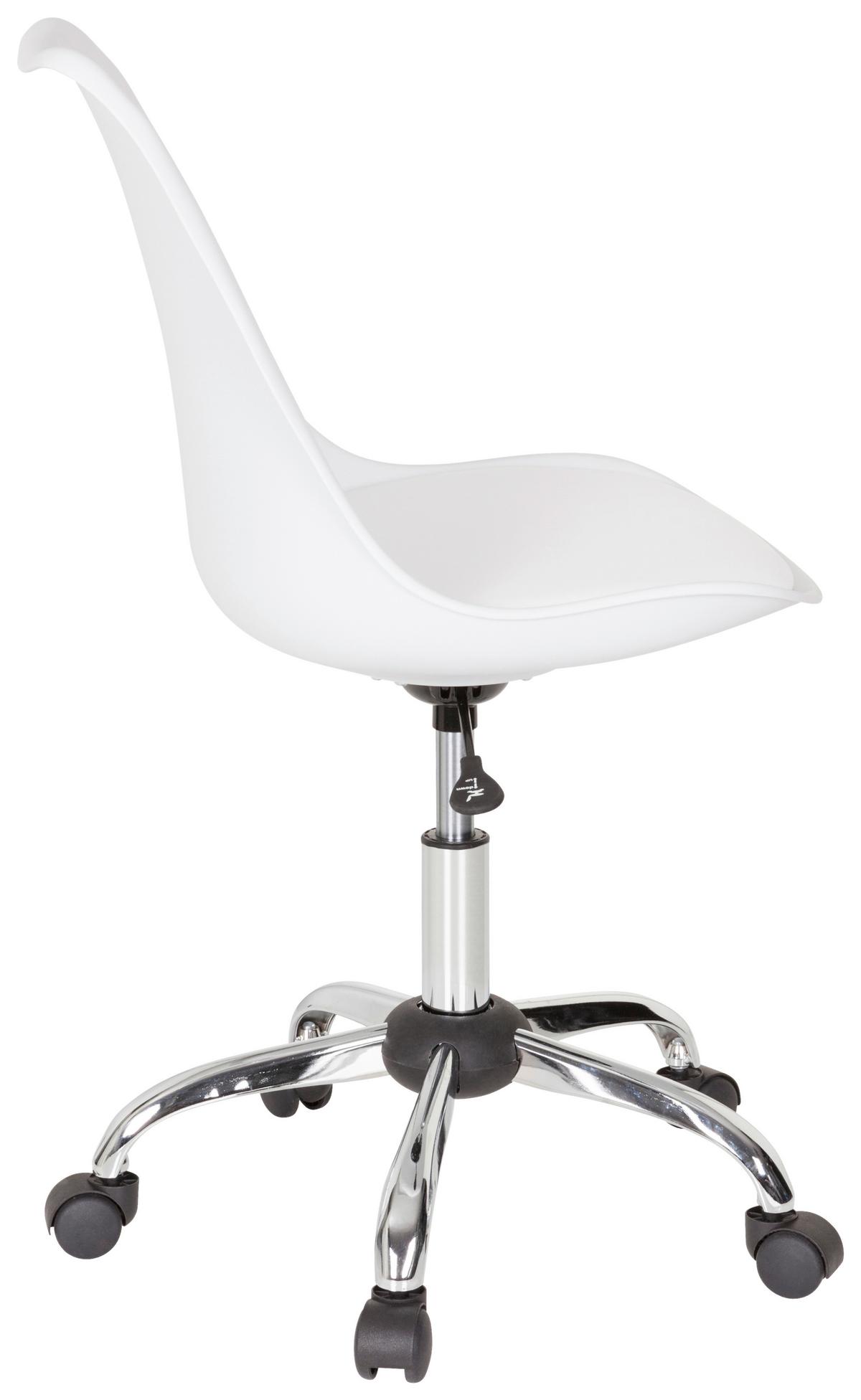Drehstuhl Fancy Pro Weiß - Weiß, MODERN, Kunststoff/Textil (48/86/54cm) - MID.YOU