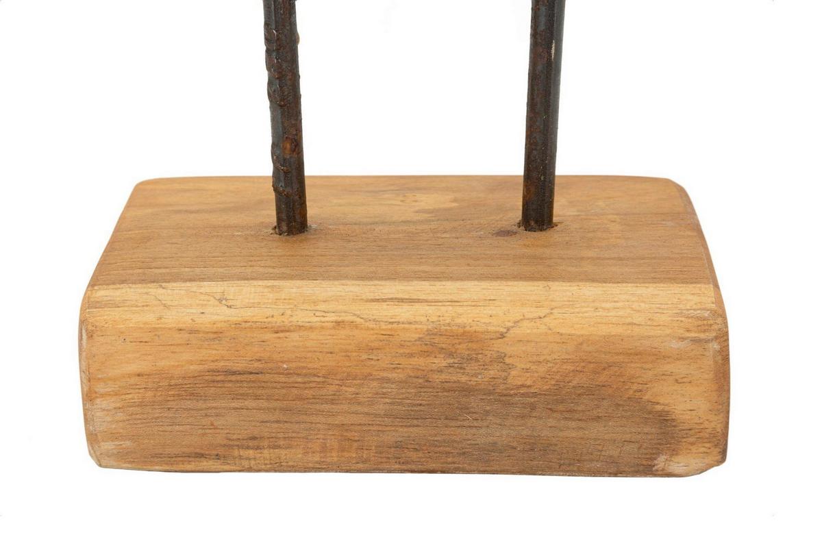 Skulptur Lubang Teak Braun, B: 25 cm - Braun, Basics, Holz (25/38/10cm)