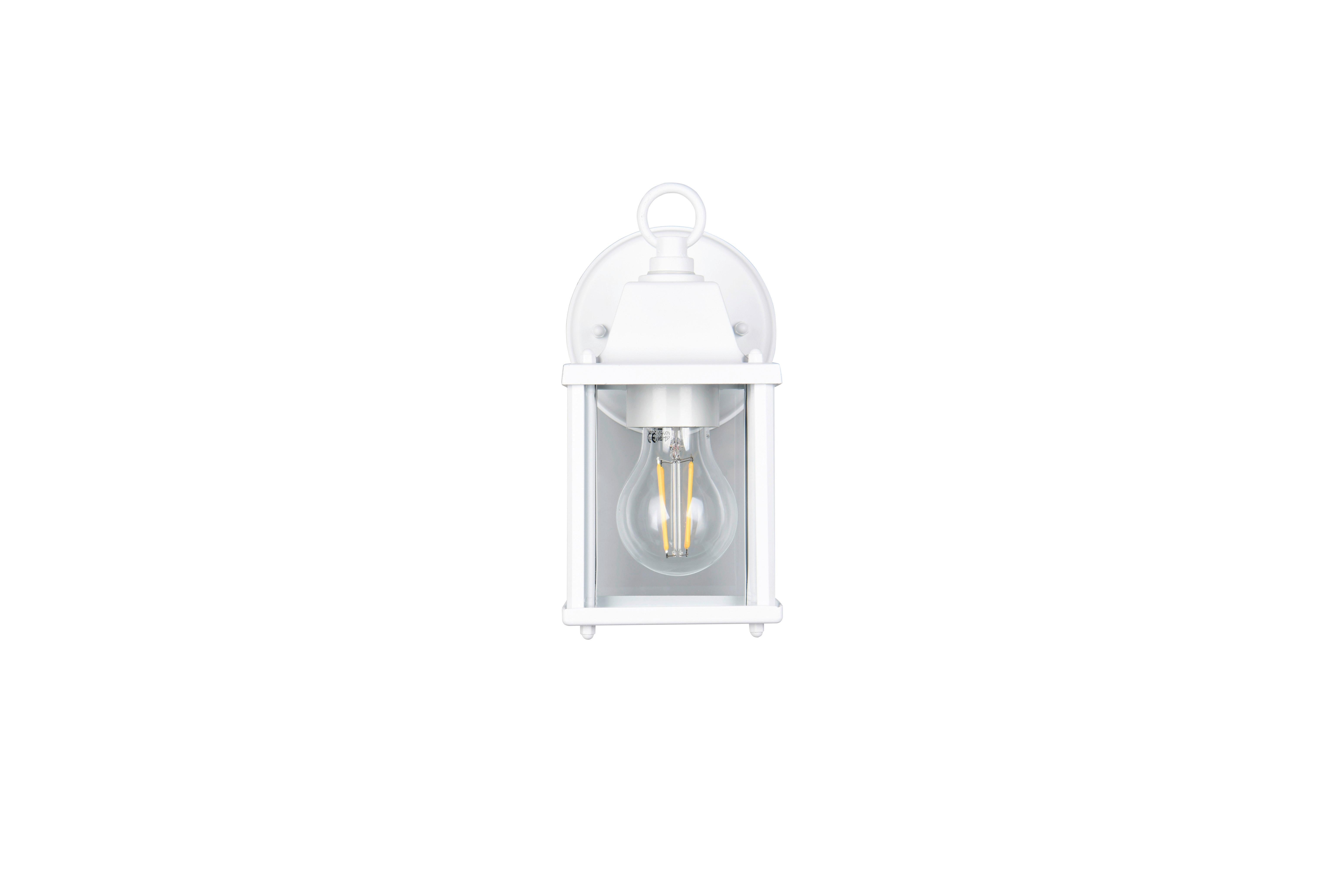 Außenwandleuchte Mirande Klar Weiß B: 11,5 cm - Klar/Weiß, LIFESTYLE, Glas/Metall (11,5/14,5/22,5cm) - Trio Leuchten