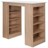 Barový stôl MERLE dub / biela - biela/farba duba, Design, kompozitné drevo (103/50/115cm) - Respekta