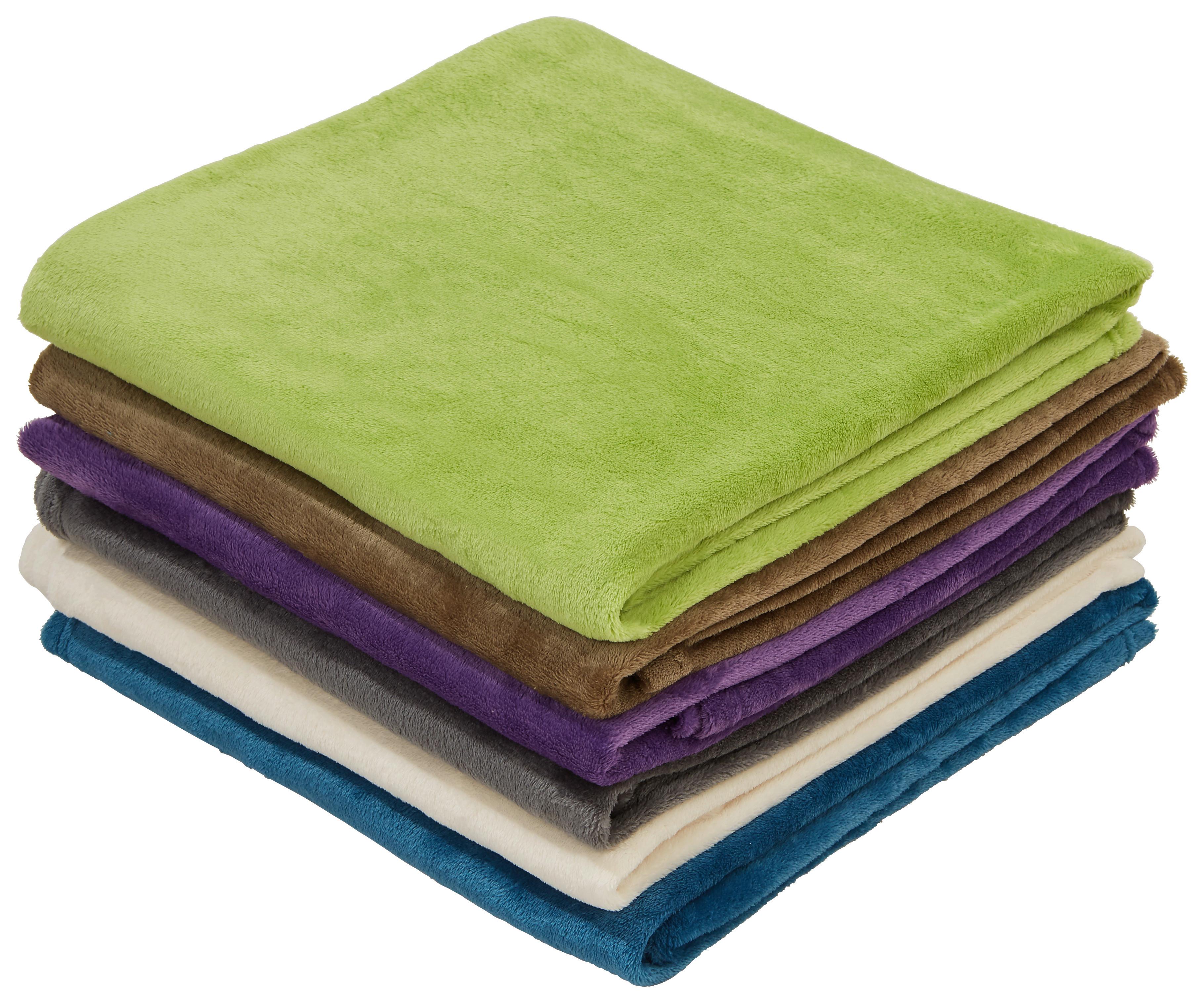 Kuscheldecke Bella 130x 170 cm Versch. Farben - Taupe/Violett, KONVENTIONELL, Textil (130/170cm) - Ondega