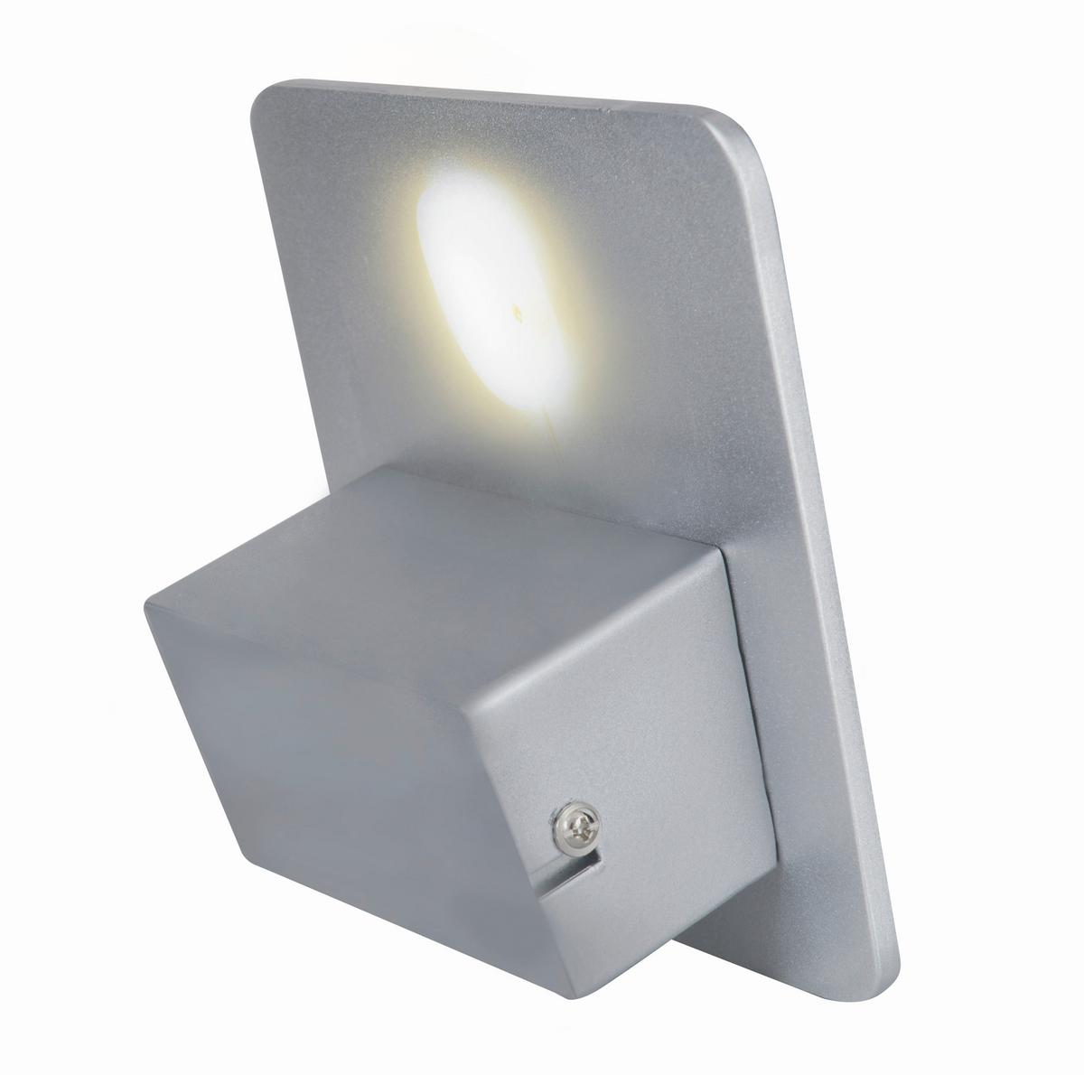 LED-Wandleuchte Stan 1-Flammig, Eckig - Weiß, Basics, Metall (5,5/14/6,8cm) - Näve