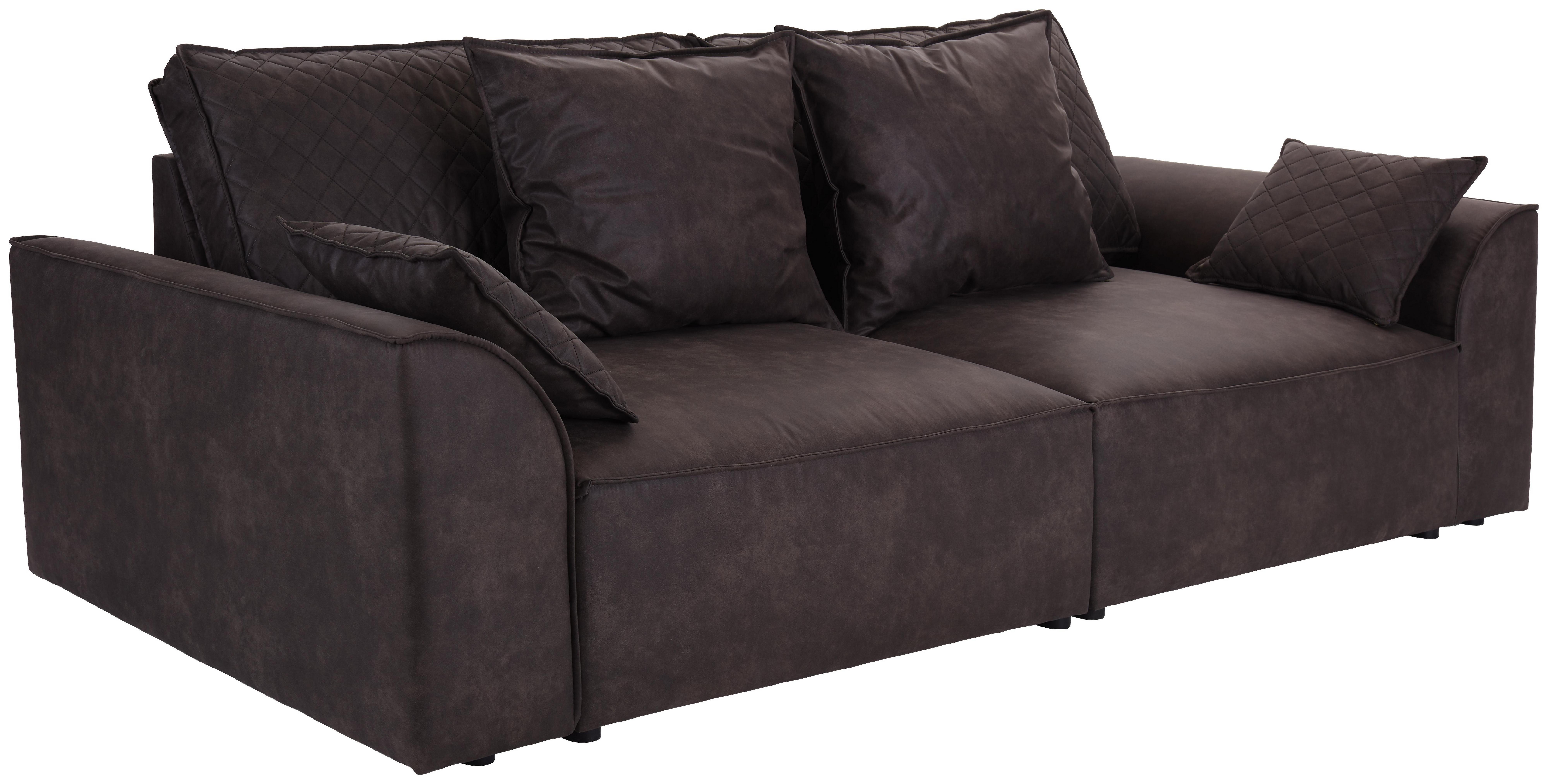 Bigsofa John B: 270 cm - Schwarz/Grau, KONVENTIONELL, Textil (270/87/112cm) - James Wood