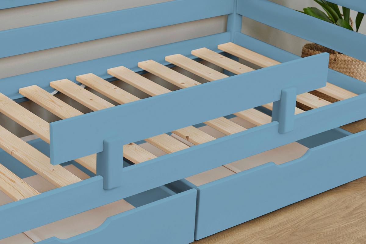 Bettschutzgitter Eco Comfort Blau, B: 100 Cm - Blau, MODERN, Holz (100/22,5/4cm) - MID.YOU