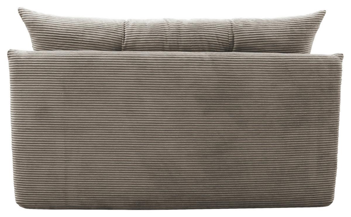2-Sitzer-Sofa Yellow Mit Schlaffunktion Taupe Cord - Taupe/Schwarz, Design, Textil (154/93/85cm) - MID.YOU