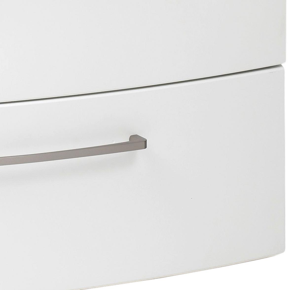 Waschbecken mit Unterschrank Stockholm B: 80cm Weiß/Grau - Weiß/Grau, KONVENTIONELL, Glas/Holzwerkstoff (80cm) - Held