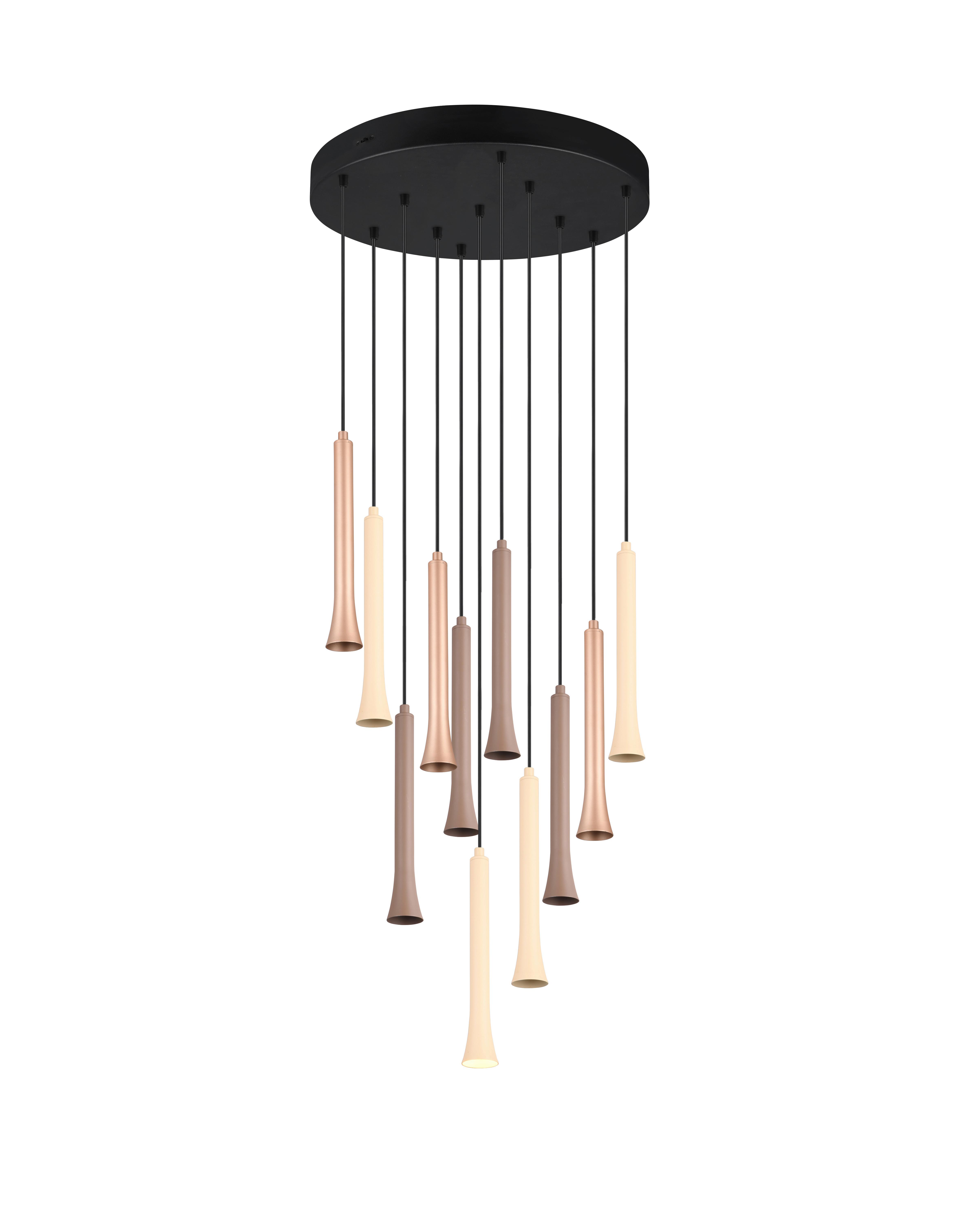 LED-Pendelleuchte 352091117 Fiato - Beige/Multicolor, Design, Metall (40,5/150cm) - Trio Leuchten