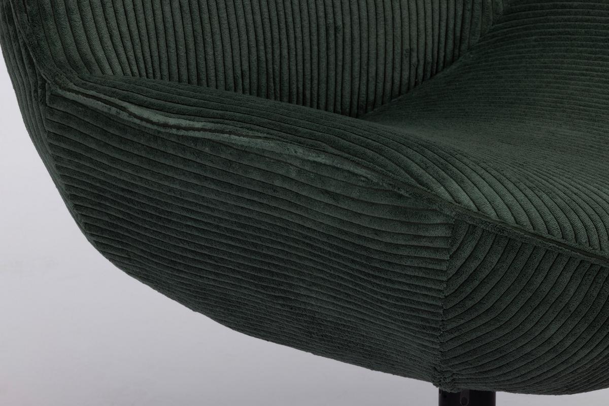 Relaxsessel Maro Grün B: 66 cm - Schwarz/Grün, Basics, Textil/Metall (66/76/75cm) - Livetastic