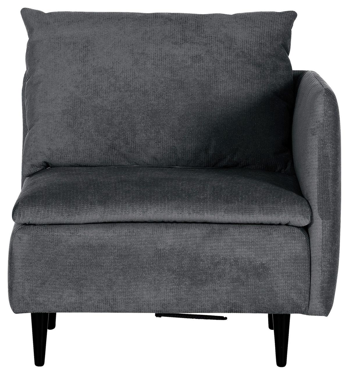 Sofaelement Fynn, Anthrazit B: 83 cm - Anthrazit/Schwarz, KONVENTIONELL, Textil (83/72/83cm) - MID.YOU