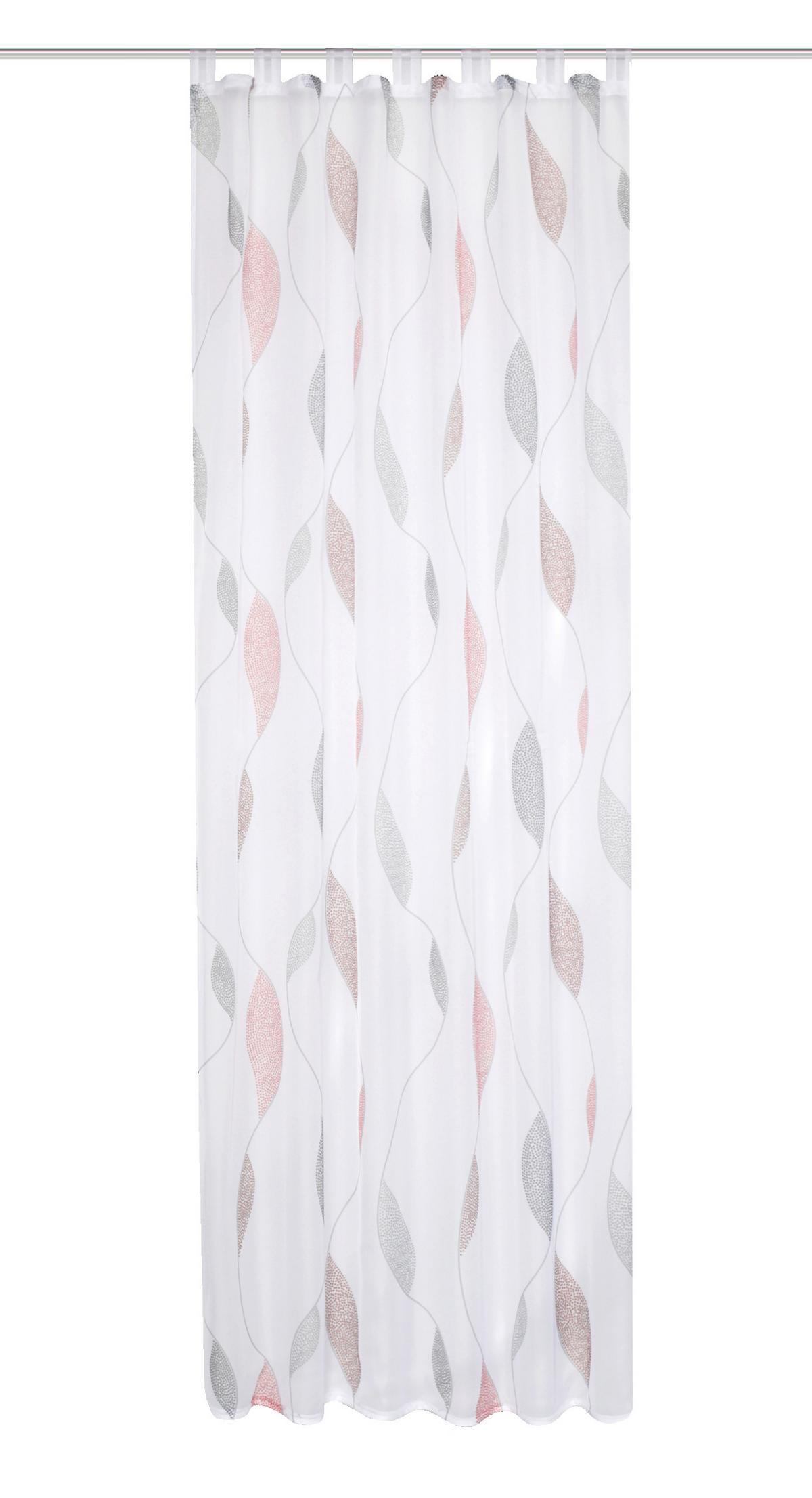 Schlaufenvorhang Paolo - Hellrot/Rot, KONVENTIONELL, Textil (140/225cm) - Schmidt W. Gmbh