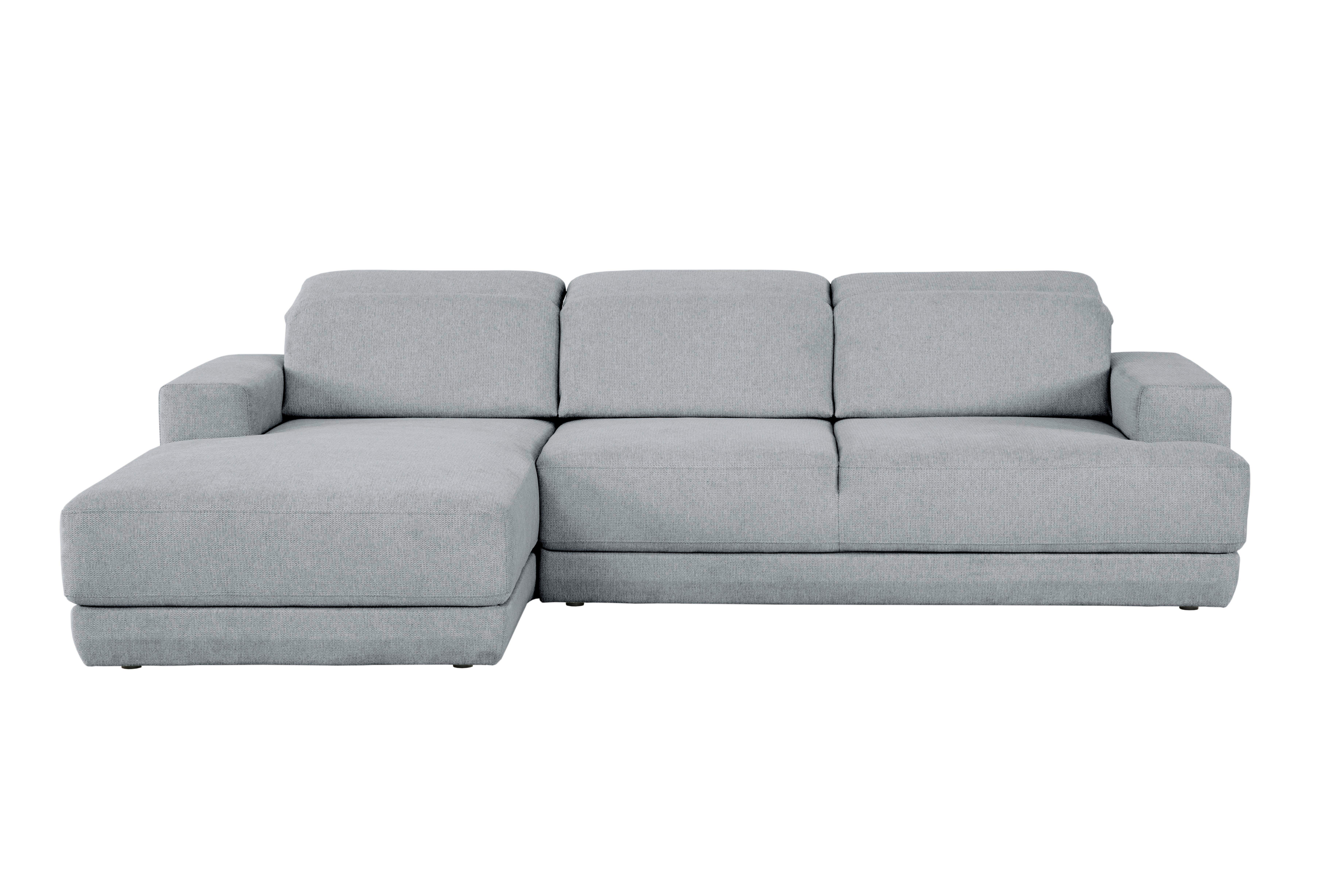 Ecksofa Frans Grau S: 204 cm - Schwarz/Grau, Design, Textil (204/293cm) - MID.YOU